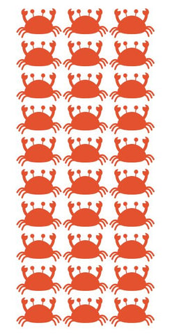 Crab Stickers Sticker Vinyl 1-1/4" DC37-035 Orange