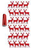 Deer Stickers Sticker Vinyl 1-1/4" DC51 Chrome Red