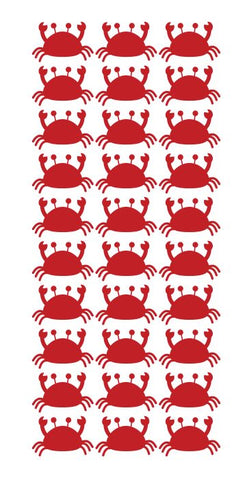 Crab Stickers Sticker Vinyl 1-1/4" DC37-032 Red