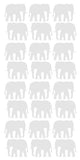 Elephant Stickers Sticker Vinyl 1-1/4" DC50-072 Light Grey