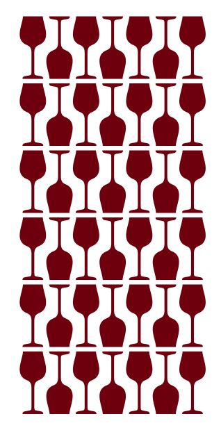 Wine Glass Stickers Sticker Vinyl 1-1/4" DC41-312 Burgundy