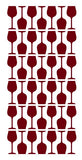 Wine Glass Stickers Sticker Vinyl 1-1/4" DC41-312 Burgundy