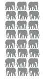 Elephant Stickers Sticker Vinyl 1-1/4" DC50-613 Dark Grey