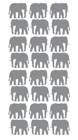 Elephant Stickers Sticker Vinyl 1-1/4" DC50-613 Dark Grey