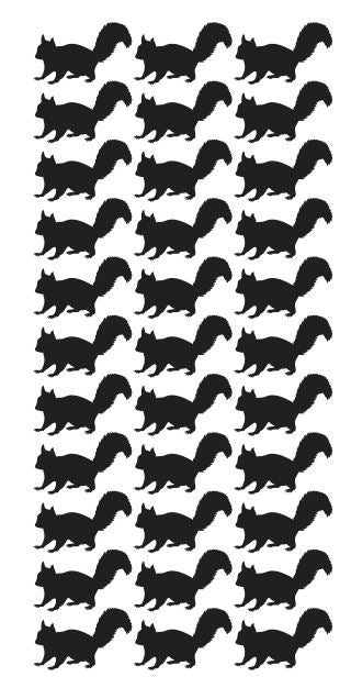 Squirrel Stickers Sticker Vynil 1-1/4" DC42-070 Black