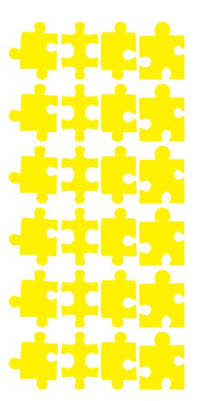 Puzzle Stickers Sticker Vynil 1-1/4" DC39-025 Light Yellow