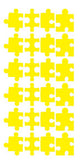 Puzzle Stickers Sticker Vynil 1-1/4" DC39-025 Light Yellow