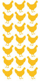 Chicken Stickers Sticker Vinyl 1-1/4" DC52-019 Golden Yellow