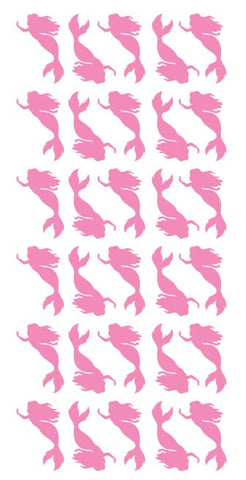 Mermaid Stickers Sticker Vinyl 1-1/4" DC38-045 Pink