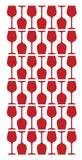 Wine Glass Stickers Sticker Vinyl 1-1/4" DC41-032 Red