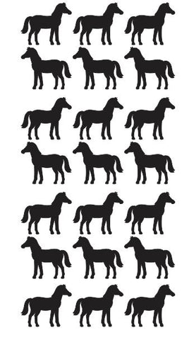 Hourse Stickers Sticker Vinyl 1-1/4" DC48-070 Black