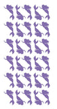 Mermaid Stickers Sticker Vinyl 1-1/4" DC38-043 Lavender