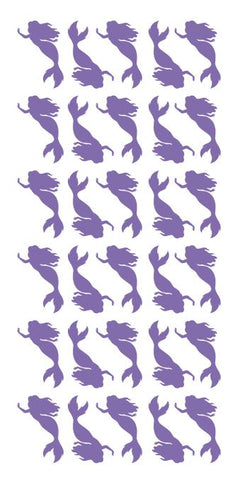 Mermaid Stickers Sticker Vinyl 1-1/4" DC38-043 Lavender