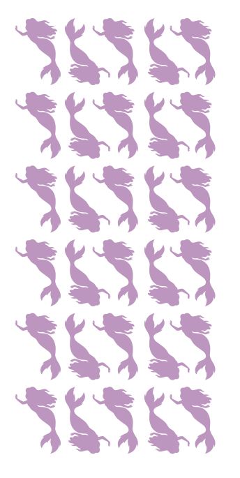 Mermaid Stickers Sticker Vinyl 1-1/4" DC38-042 Lilac