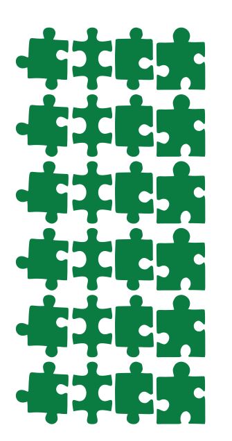Puzzle Stickers Sticker Vynil 1-1/4" DC39-068 Green
