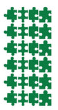 Puzzle Stickers Sticker Vynil 1-1/4" DC39-068 Green
