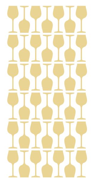 Wine Glass Stickers Sticker Vinyl 1-1/4" DC41-023 Ivory Beige