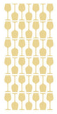 Wine Glass Stickers Sticker Vinyl 1-1/4" DC41-023 Ivory Beige