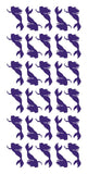 Mermaid Stickers Sticker Vinyl 1-1/4" DC38-404 Purple