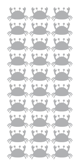Crab Stickers Sticker Vinyl 1-1/4" DC37-090 Matte Silver