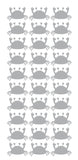 Crab Stickers Sticker Vinyl 1-1/4" DC37-090 Matte Silver