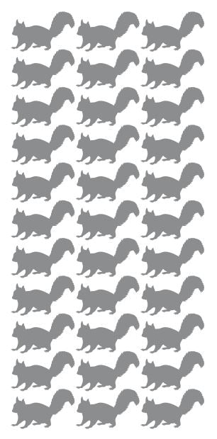 Squirrel Stickers Sticker Vynil 1-1/4" DC42-073 Dark Grey