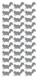 Squirrel Stickers Sticker Vynil 1-1/4" DC42-073 Dark Grey