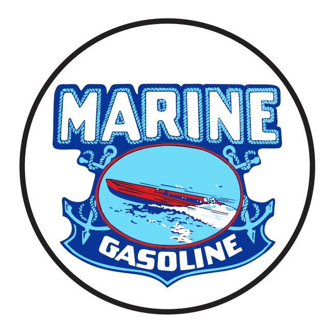 Marine Gasoline Sticker Stickers Decal R8431