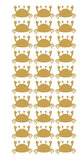 Crab Stickers Sticker Vinyl 1-1/4" DC37-091 Matte Gold