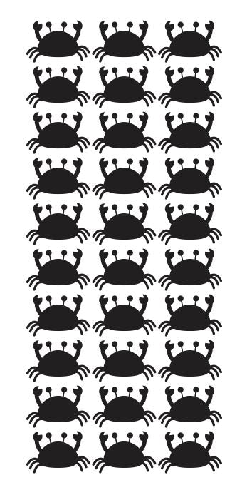 Crab Stickers Sticker Vinyl 1-1/4" DC37-070 Black