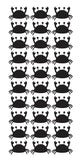 Crab Stickers Sticker Vinyl 1-1/4" DC37-070 Black