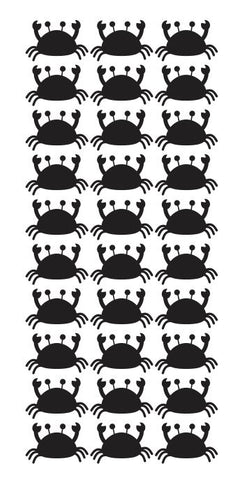 Crab Stickers Sticker Vinyl 1-1/4" DC37-070 Black