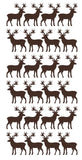 Deer Stickers Sticker Vinyl 1-1/4" DC51-080 Brown