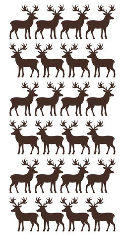Deer Stickers Sticker Vinyl 1-1/4" DC51-080 Brown