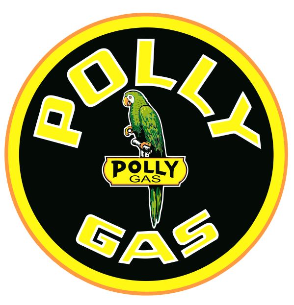 Polly Gas Gasoline Sticker Stickers Decal R8434