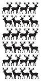 Deer Stickers Sticker Vinyl 1-1/4" DC51-070 Black