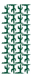 Cactus Stickers Sticker Vinyl 1-1/4" DC46-613 Dark Green