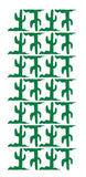 Cactus Stickers Sticker Vinyl 1-1/4" DC46-068 Green