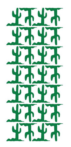 Cactus Stickers Sticker Vinyl 1-1/4" DC46-068 Green