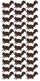 Squirrel Stickers Sticker Vynil 1-1/4" DC42-080 Brown