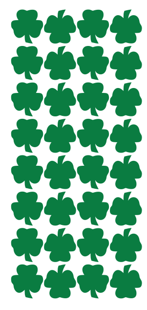 Shamrock Stickers 1" Irish St Patrick's Stickers DC25-068