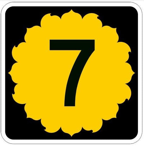 Kansas Route Highway 7 Sticker Decal R7184