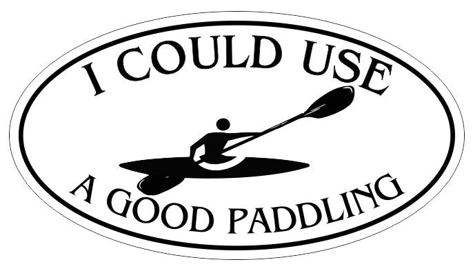 Good Paddling Oval Bumper Sticker or Helmet Sticker D7400 Euro Oval Canoe Kayak