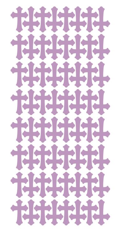 Lilac Cross Stickers 1" DC24-042