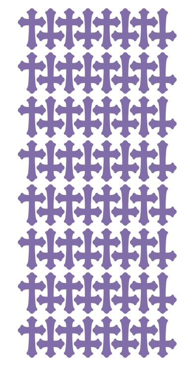 Lavender Cross Stickers 1" DC24-043