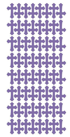 Lavender Cross Stickers 1" DC24-043