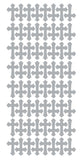 Silver Cross Stickers 1" DC24-090