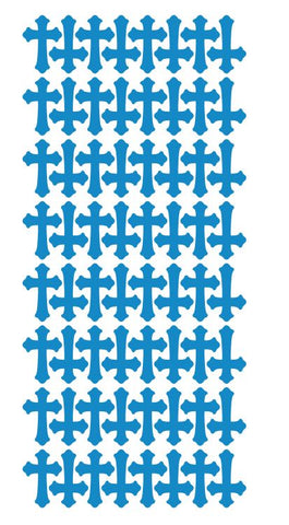 Medium Blue Cross Stickers 1" DC24-053