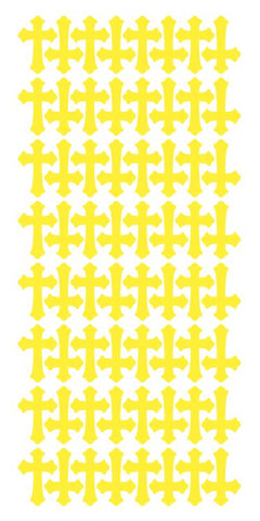 Light Yellow Cross Stickers 1" DC24-025