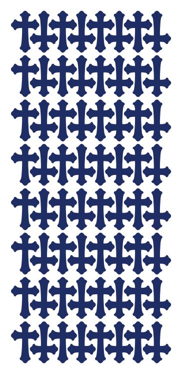 Dark Blue Cross Stickers 1" DC24-065